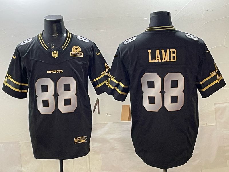 Men 2026 Dallas Cowboys #88 Lamb Black Gold 6th generations Nike Limited NFL Jersey style 06->dallas cowboys->NFL Jersey